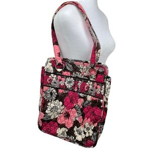 Vera Bradley Mocha Rouge Bag Purse Tote Floral Quilted Cottagecore Retired EUC